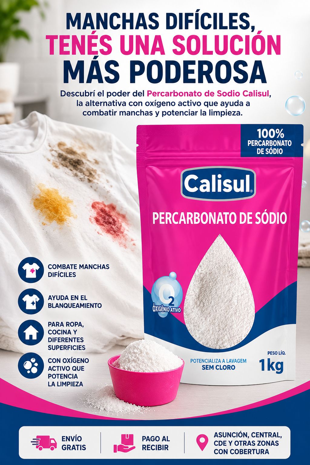 Pecarbonato de Sodio Calisul 1 Kg