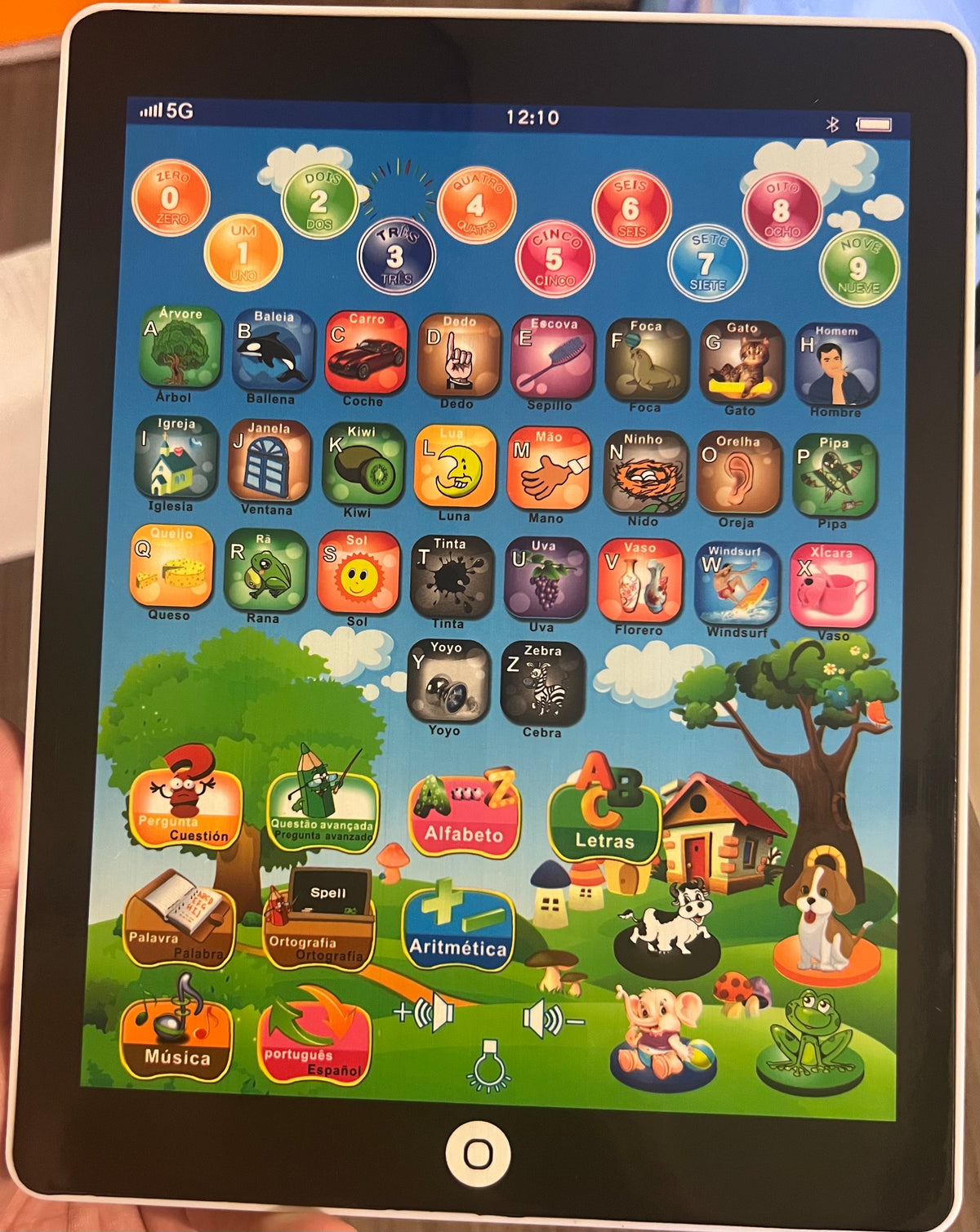 TABLET EDUCATIVA PARA NIÑOS BILINGUE (ESP-PORT)