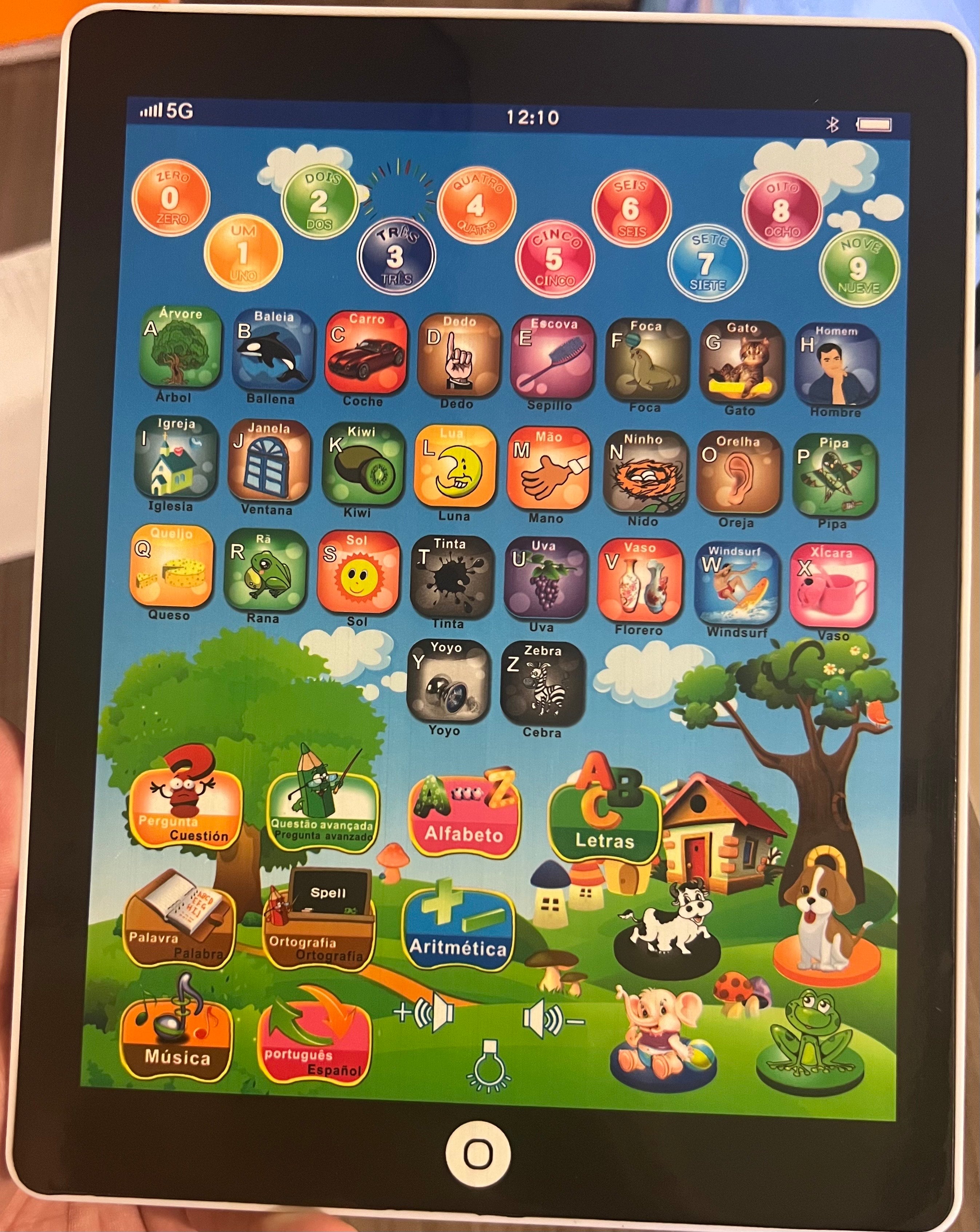 TABLET EDUCATIVA PARA NIÑOS BILINGUE (ESP-PORT)