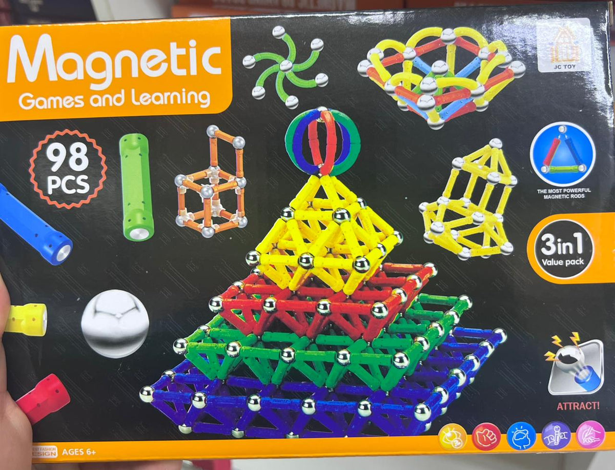 SET DE BLOQUES MAGNETICOS PARA NIÑOS 89 PIEZAS -