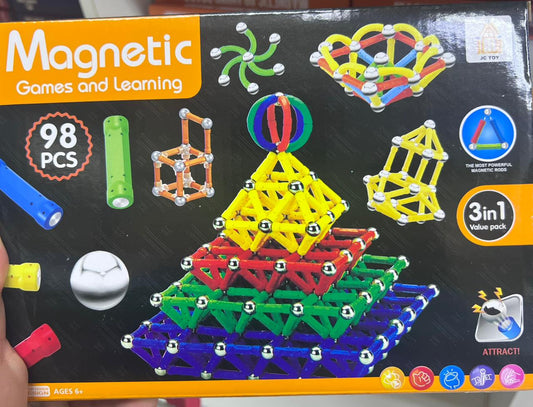SET DE BLOQUES MAGNETICOS PARA NIÑOS 89 PIEZAS -