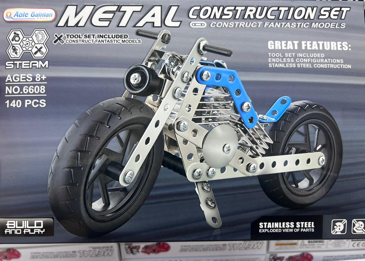 SET DE CONSTRUCCION STEAM METALICO - MOTO CHOPPER