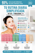 Kit 10 Mascarillas Faciales Coreanas OMG! Hidratación, Firmeza y Luminosidad
