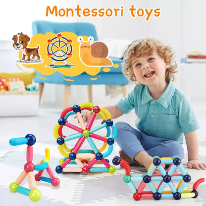 SET DE BLOQUES MAGNETICOS PARA NIÑOS 89 PIEZAS -
