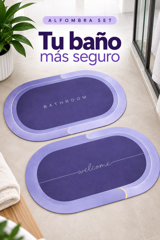 KIT 2X1 TAPETES ANTIDESLIZANTES PARA BAÑO TAM G